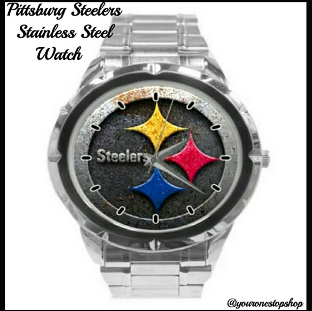 🆕Pittsburg Steelers Stainless Steel Watch